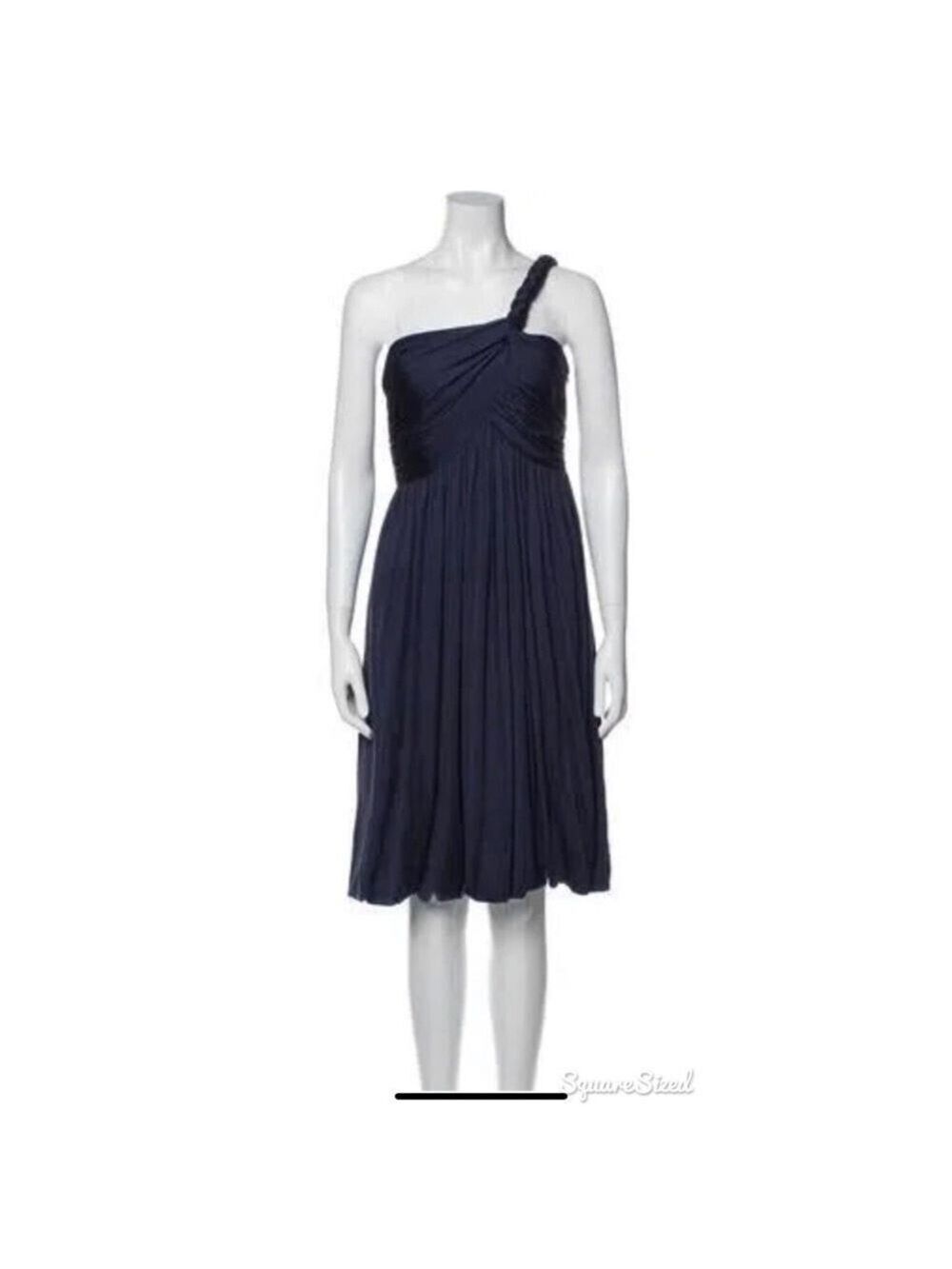DEREK LAM - Silk Grecian-Style Dress - Black - Size 6